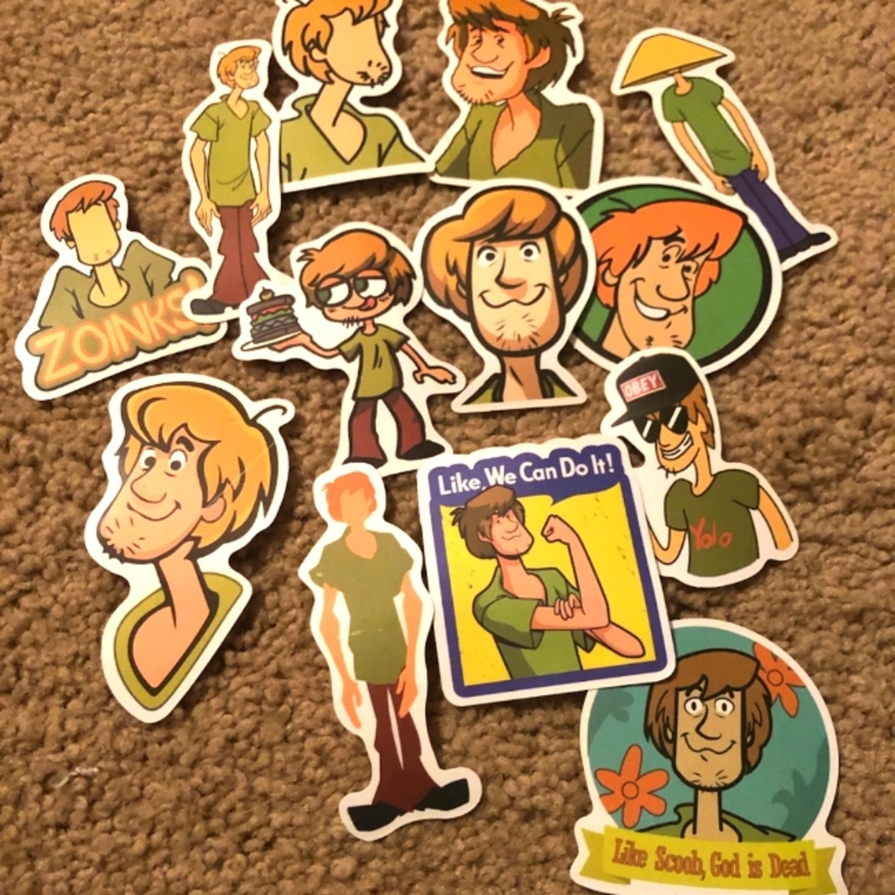 Shaggy stickers